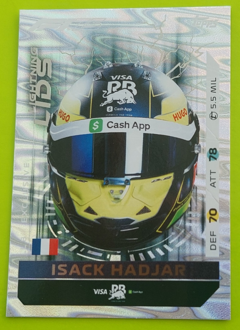 LIGHTNING-LIDS-HADJAR Topps F1 Turbo Attax 2025 Lightning Lids Isack Hadjar Trading Card LL8
